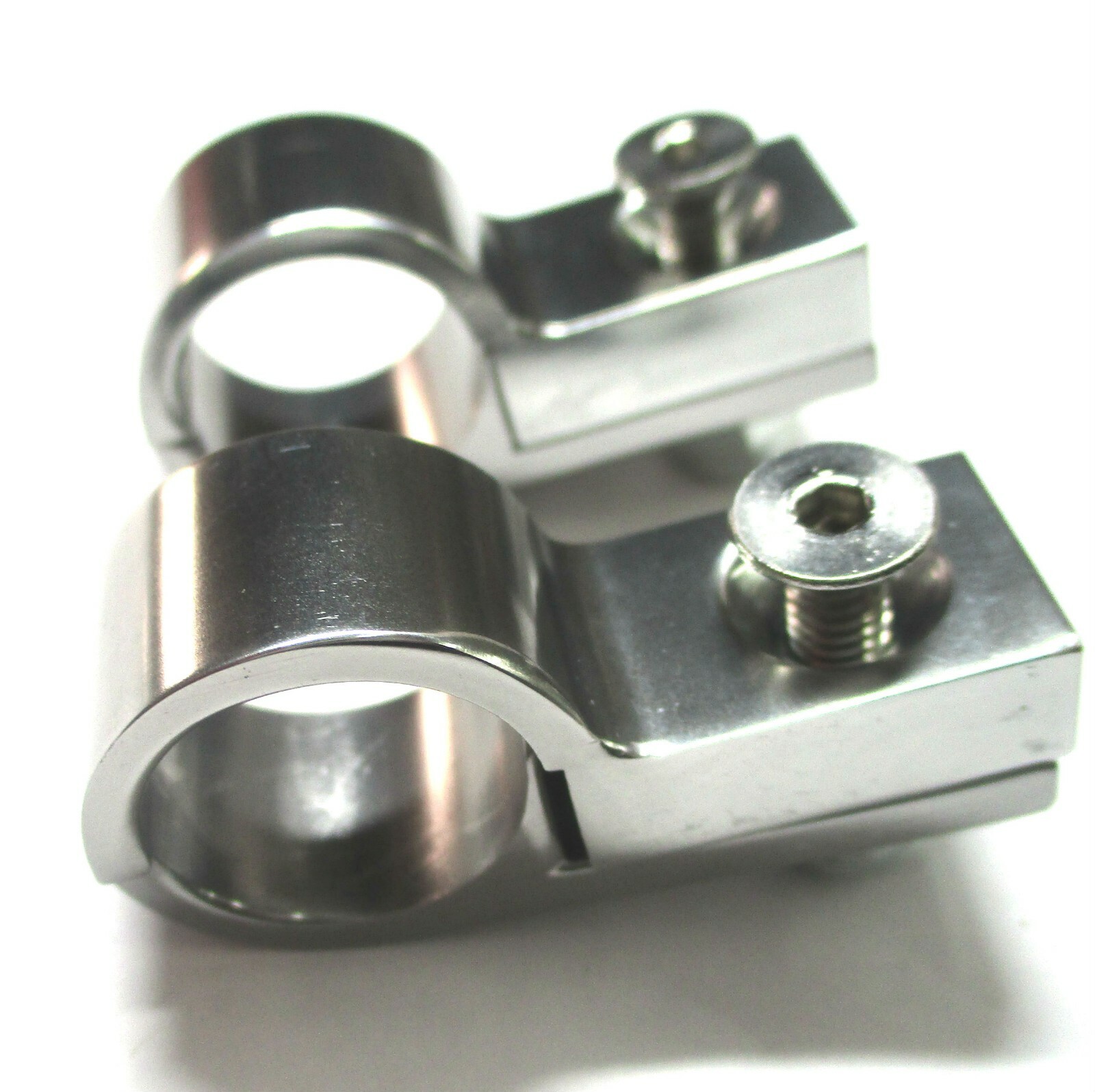 3/4" ID Billet Alum Show Polished Titanium Line Mounting P Clamp 2 per pk