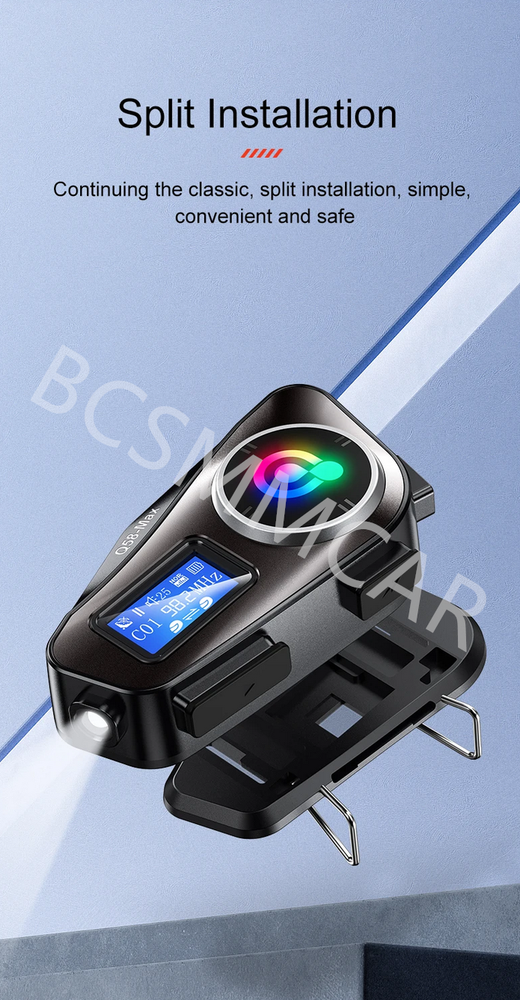 2pcs Motorcycle Intercom Helmet Bluetooth Headset LCD Display Support TF Card