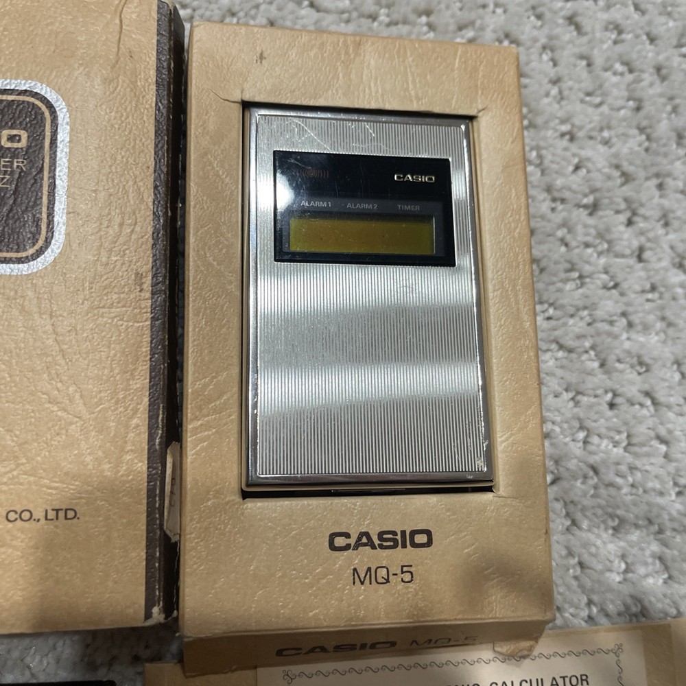Vintage Casio MQ-5 Computer / Calculator Complete With Box And Papers