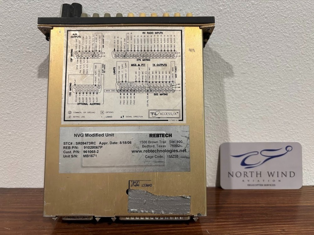 A710 Audio controller, NVG modified unit, backlighting voltage 28