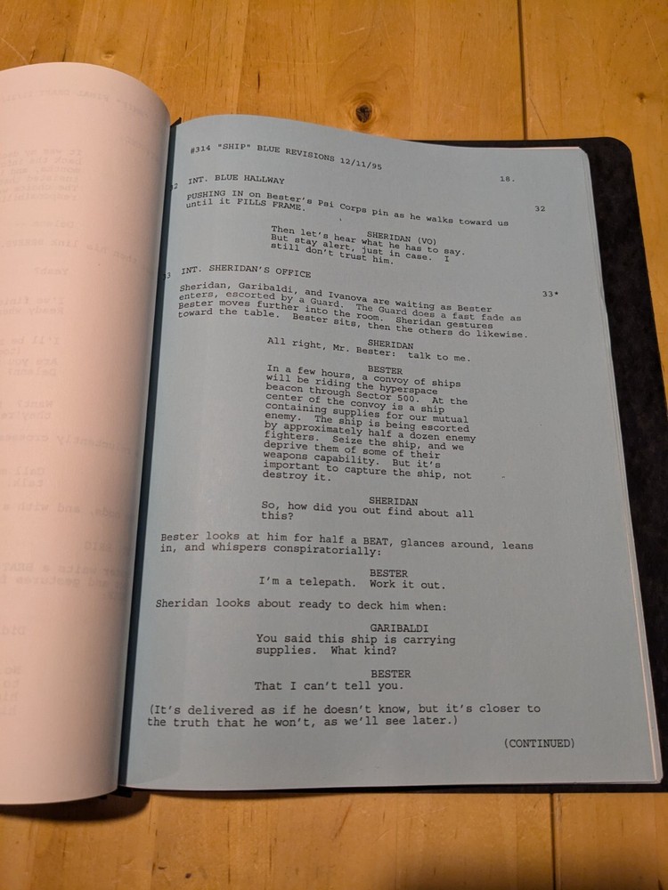 Babylon 5 Original Production Script ~ Ship of Tears