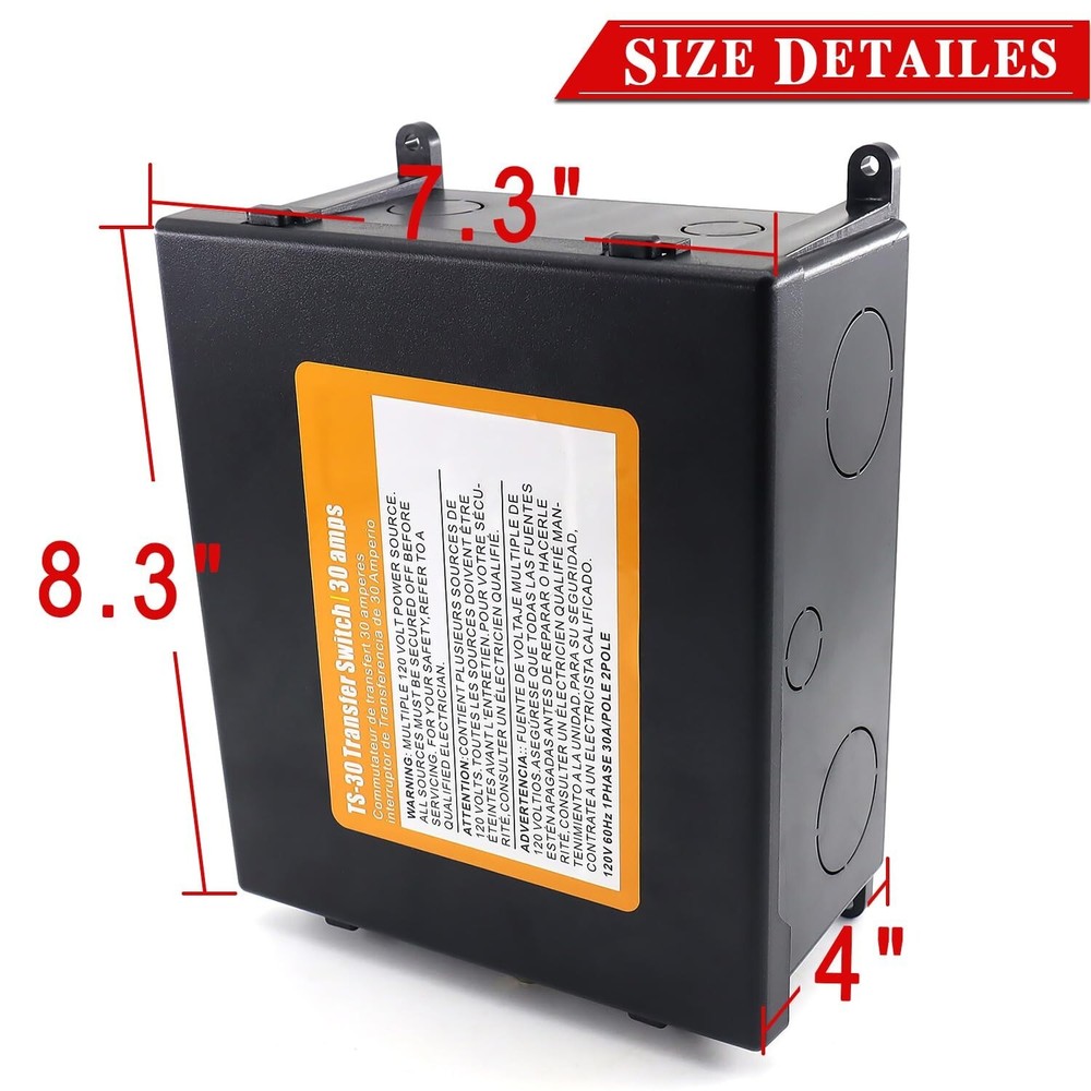 30 Amp Transfer Switch Automatic Transfer Switch for RV, Travel Trailer