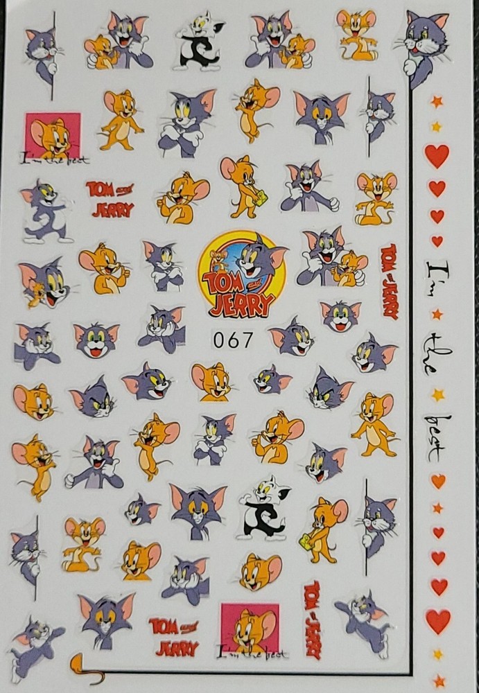 Tom & Jerry Nail Art Stickers