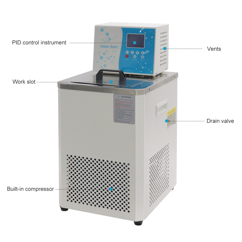 10L -30℃ ~100℃ Cooling Chiller Circulator Chiller Recirculating Heating Bath US