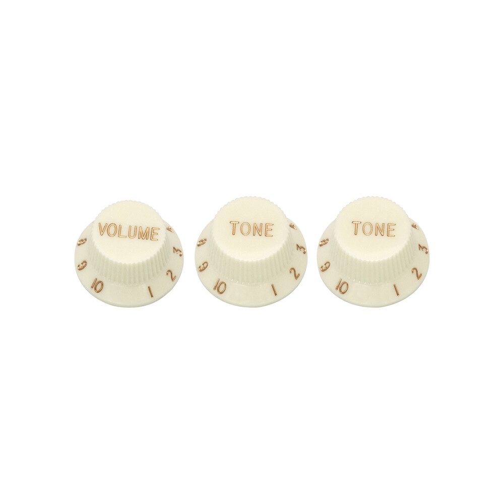 Guitar Speed Knobs 1 Volume 2 Tone Control Knobs for Fender Strat Electric Ivory