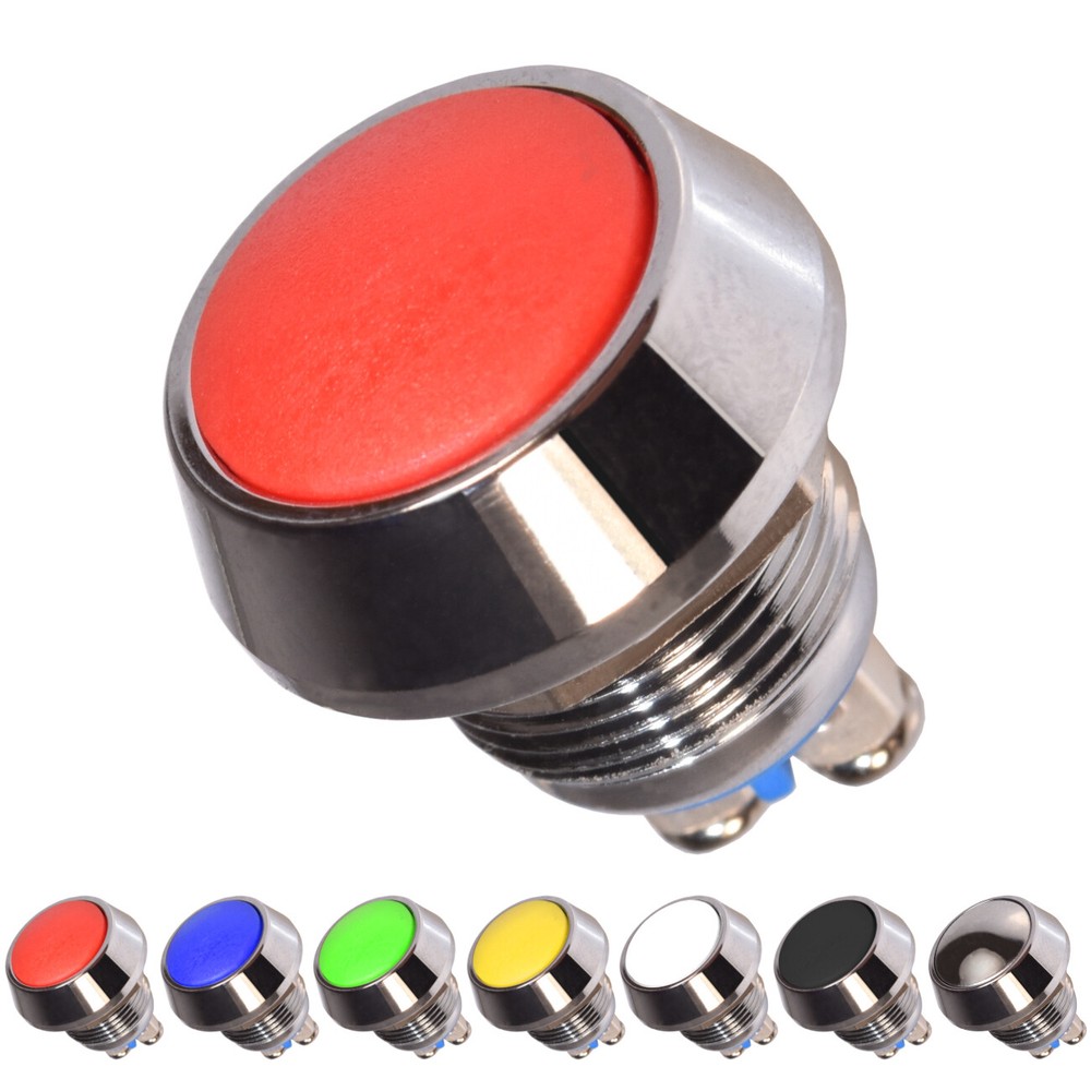 Push button round 12 mm off-on 230V stainless steel push button switch push button switch