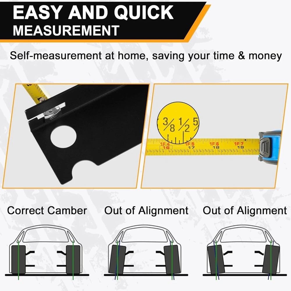 Compact Wheel Alignment Tool Kit with Measuring Plates for DIY Car Maintenance
