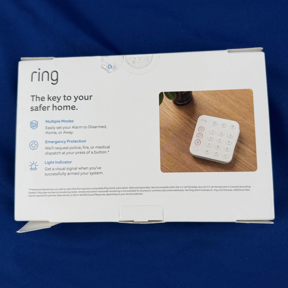 NEW Ring Alarm Keypad 2nd Generation White Mountable Wireless Open Box