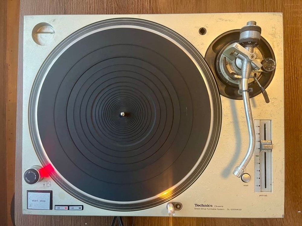 Technics SL-1200MK3D Silver DJ Turntable Dust Cover Tested Working Used