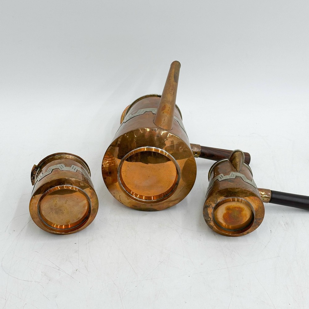 Cobre Mexico Applied Silver Copper Tea Coffee Set