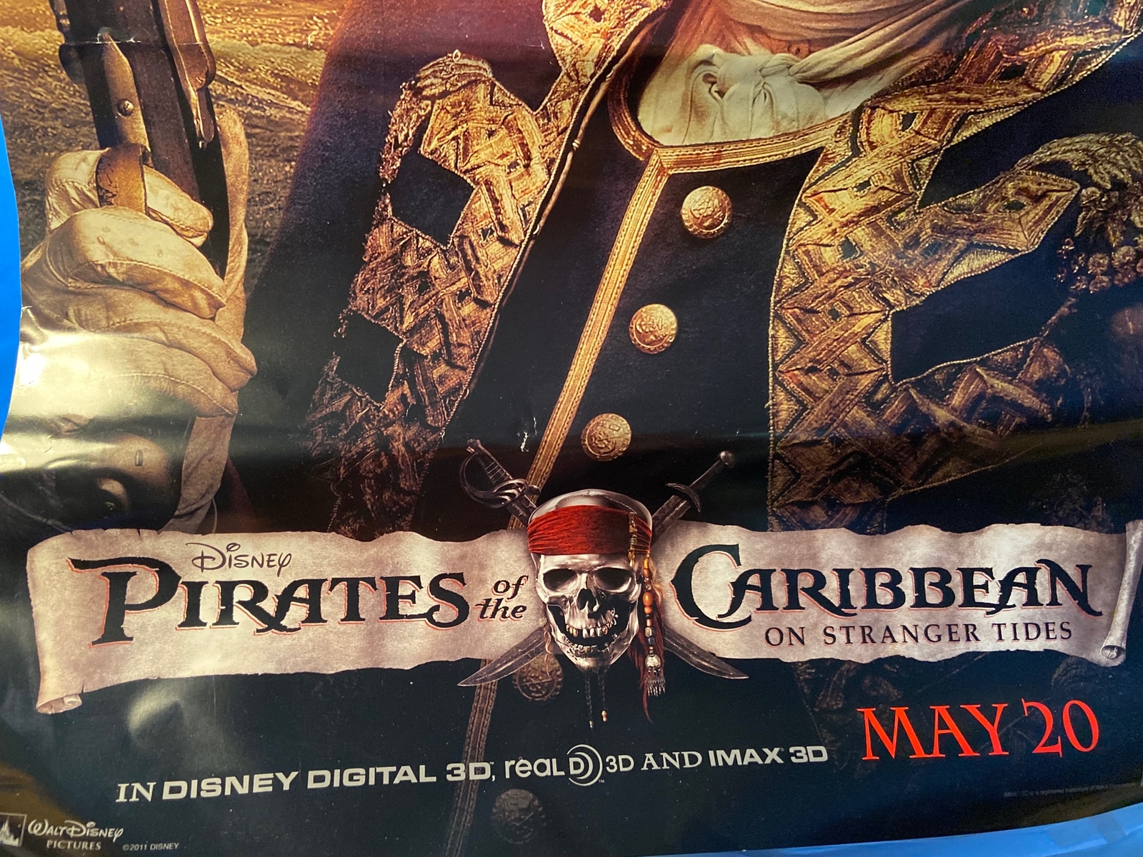 Pirates of the Caribbean On Stranger Tides Movie Poster Barbossa Blackbeard 2011