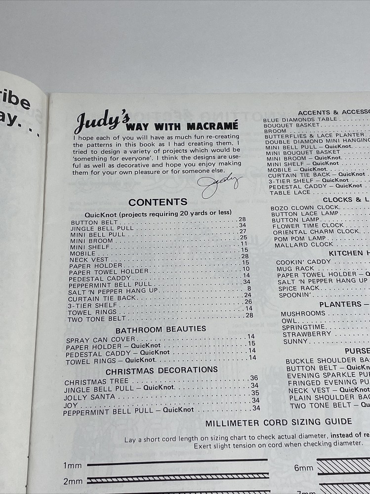 Judy's Way With Macrame by Judy Johnson Macrame Patterns