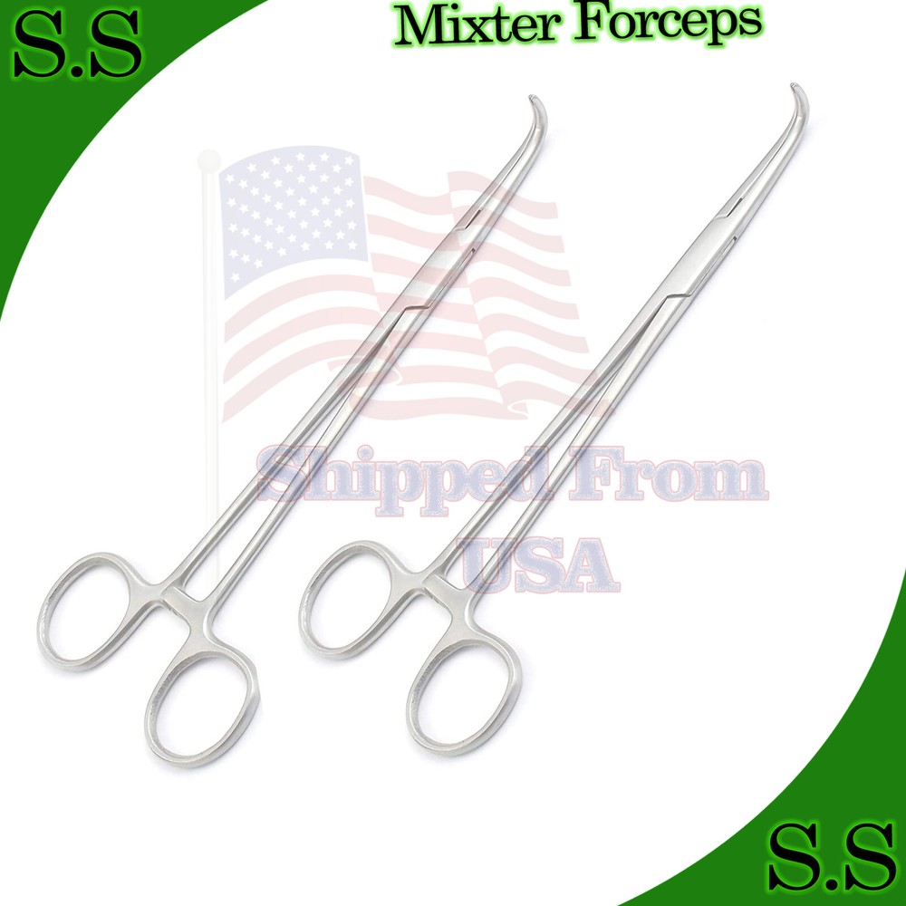 2 Mixter Hemostatic Forceps 9" Thoracic Instruments