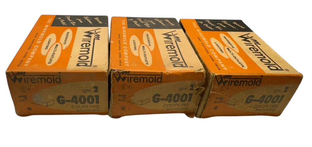 (Box of 2) Wiremold G-4001 Galvanized Raceway Coupling, Multi-Outlet Lighting