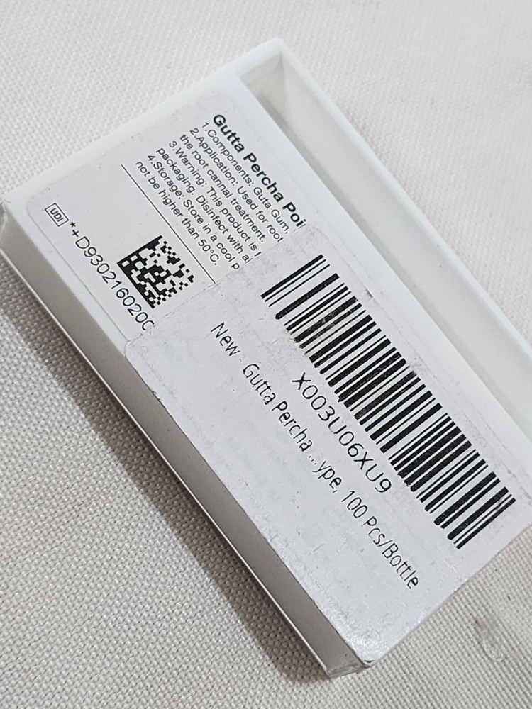 JMU Gutta Percha Points Taper Size 0.04 #15-40 Assorted Color-coded 60pcs/Pack