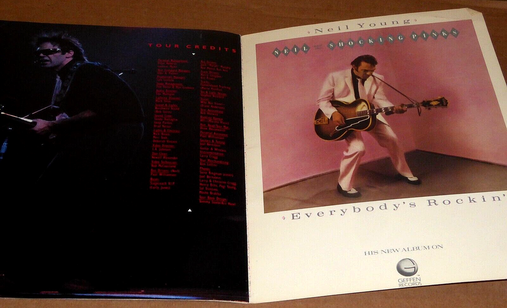 Neil Young 1983 Tour Book concert souvenir program Everybody's Rockin'