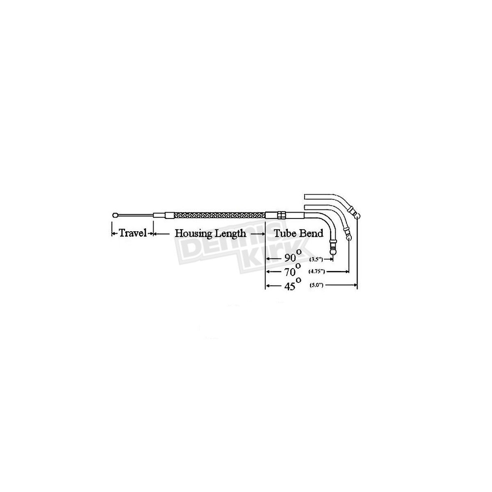 Motion Pro 42 3/4 in. Push Throttle Cable - 02-0103