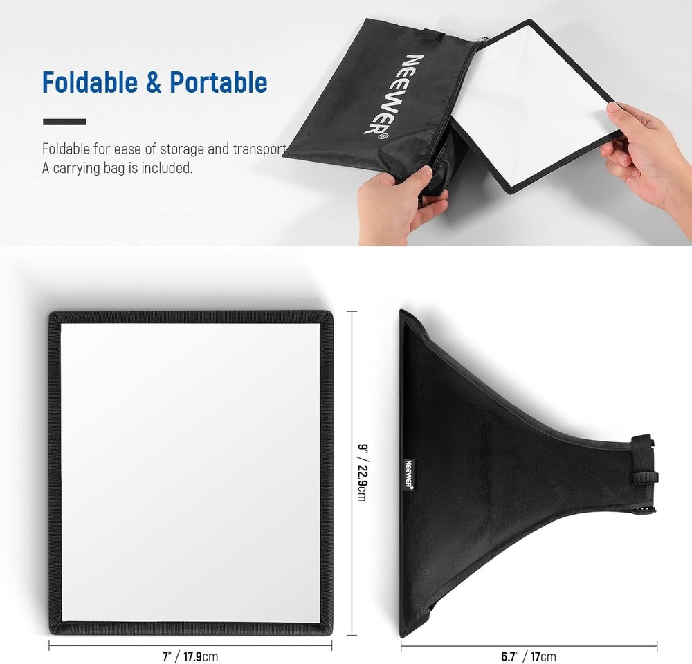NEEWER Flash Diffuser Light Softbox 9" x 7", Universal NEW (5C)