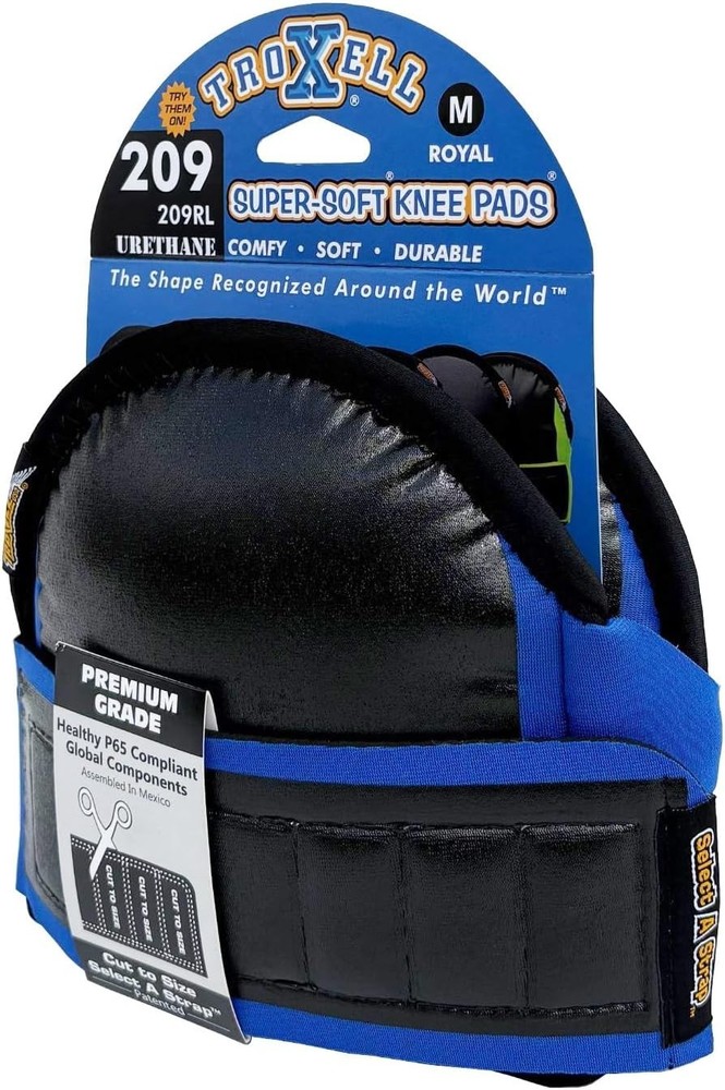 TROXELL USA SuperSoft Medium Royal Knee Pads - Comfortable, Adjustable