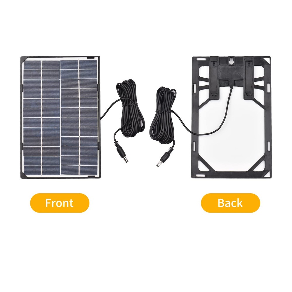 Sunydog Mini Solar Panel, 6W 12V Solar Panel Outdoor Security Camera Solar Cell
