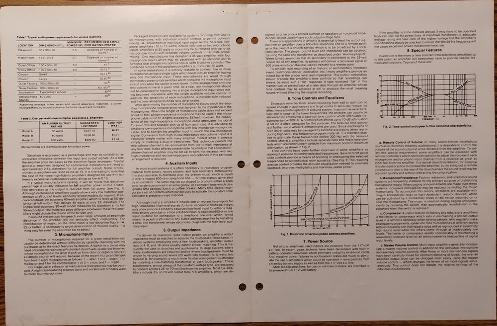 Bogen Selecting a PA amplifier, AESS-101 paper, Series CHS-A, Intercom brochures