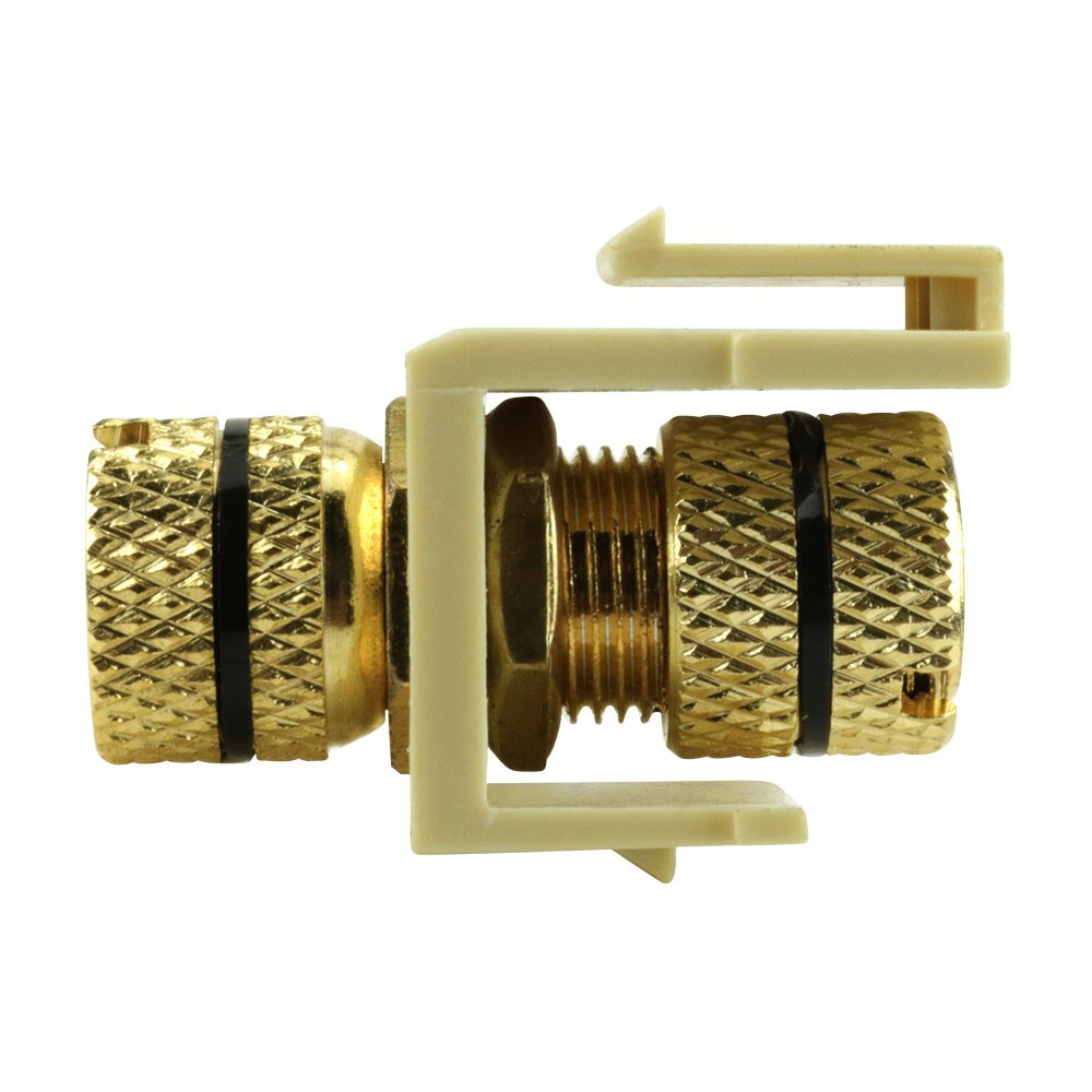 Construct Pro™ Gold-Plated Speaker Binding Post Keystone Insert with Black Band
