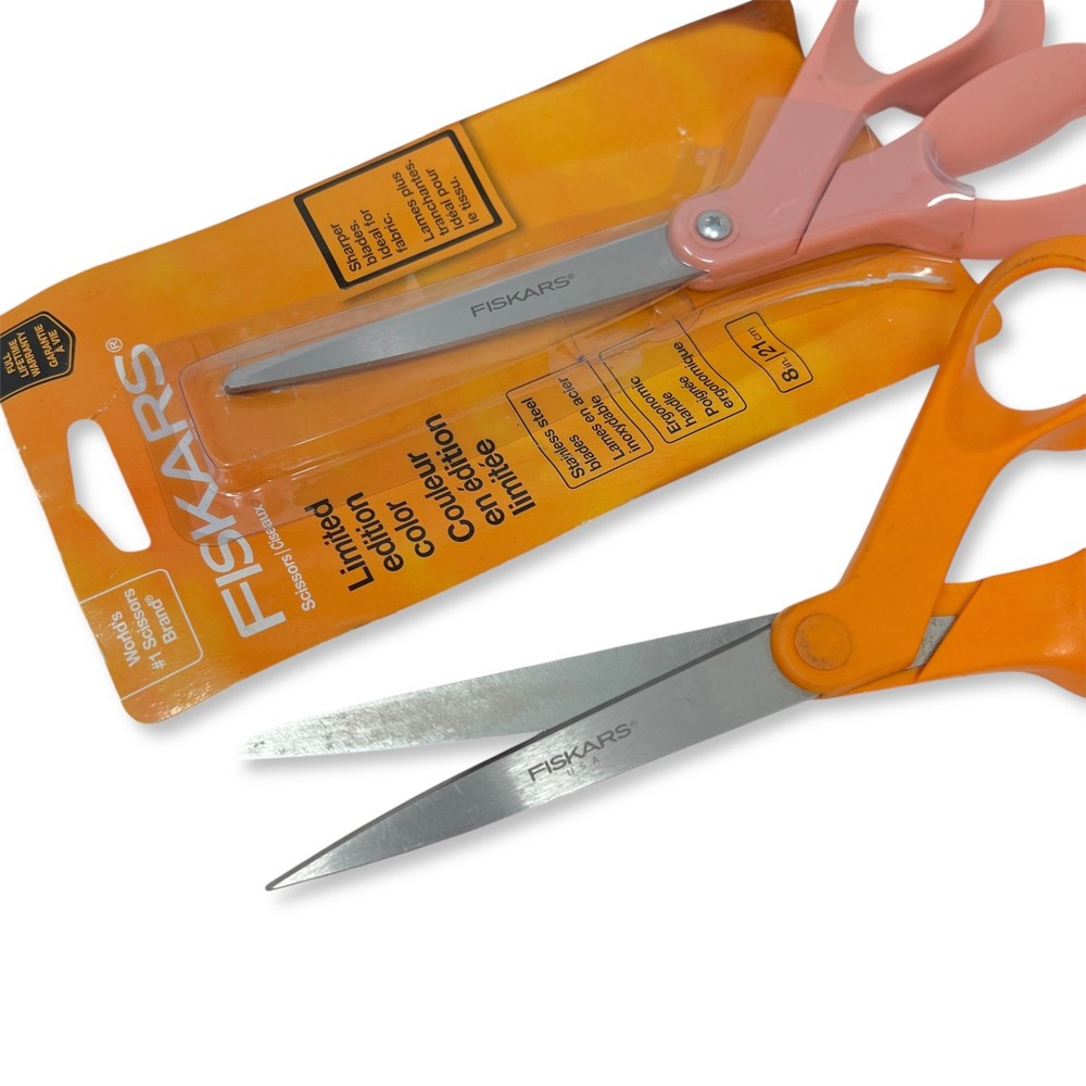 Fiskars Scissors, Titanium Non-Stick & Limited Edition, Multi-Color Set, 4 Pcs