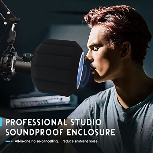 MF2 Microphone Windscreen Pop Filter,Side Cutout 45-60-mm Suspended