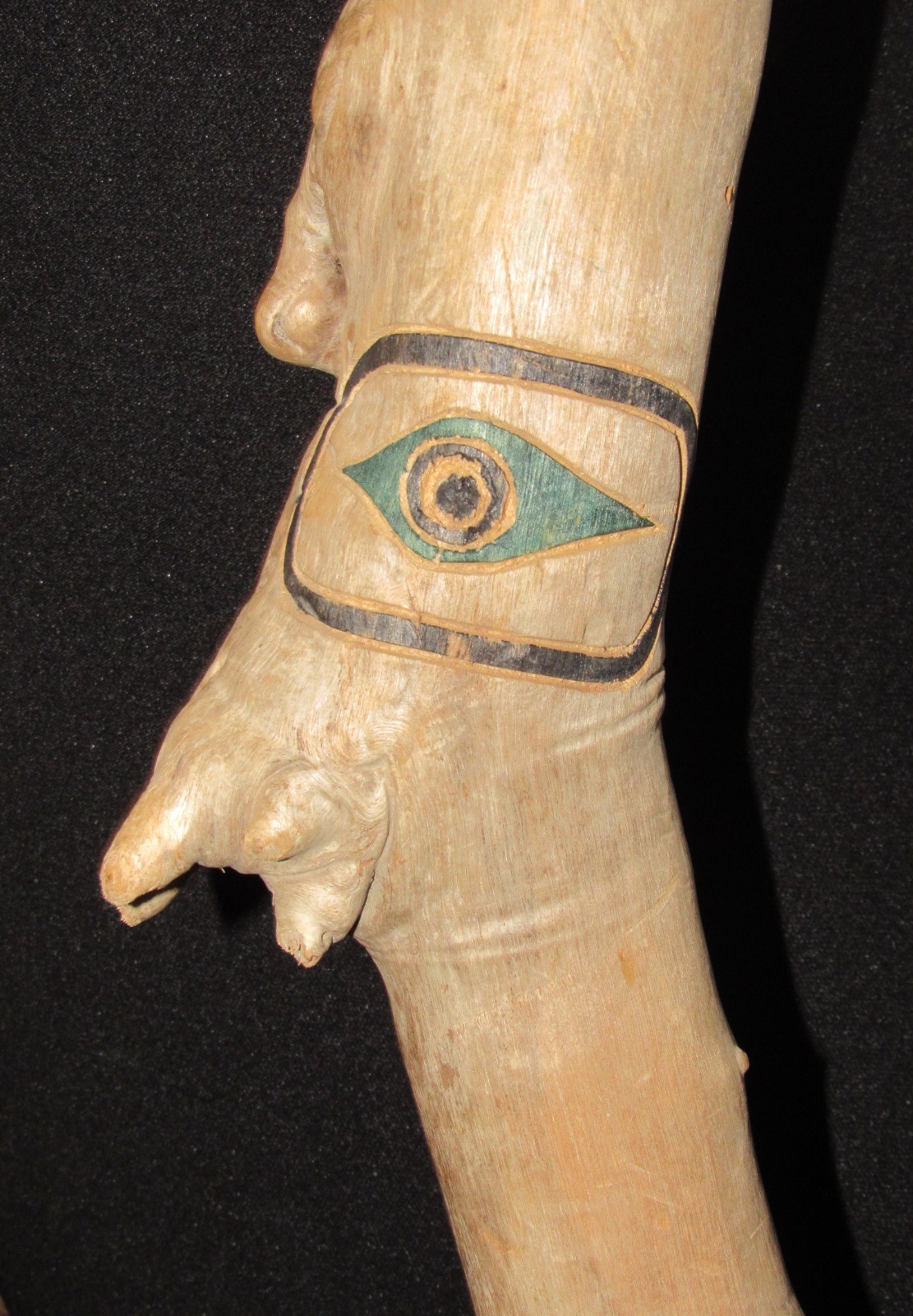 Northwest Coast Hand Carved SHAMAN Totem Walking Talking Stick Cane Pole STAFF