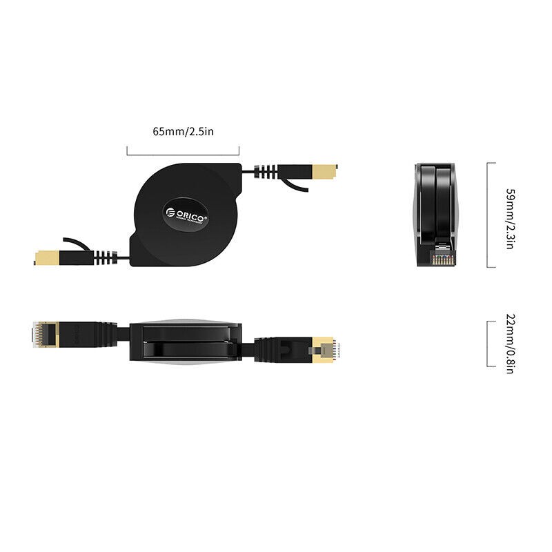 ORICO RJ-45 Ethernet Cable Retractable Ethernet LAN Internet Network Cable