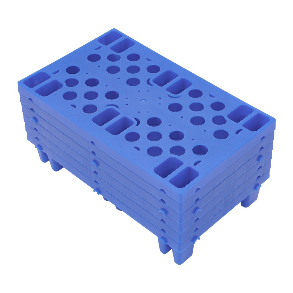 6-Pack Plastic Pallets 20x12x4in, 330lb Capacity Moisture Proof Stackable Pads~~