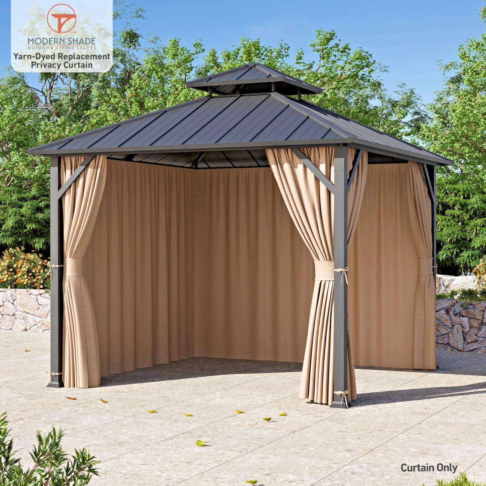 Outdoor Gazebo Privacy Curtains Replacement Universal 4/6-Panel Sidewalls