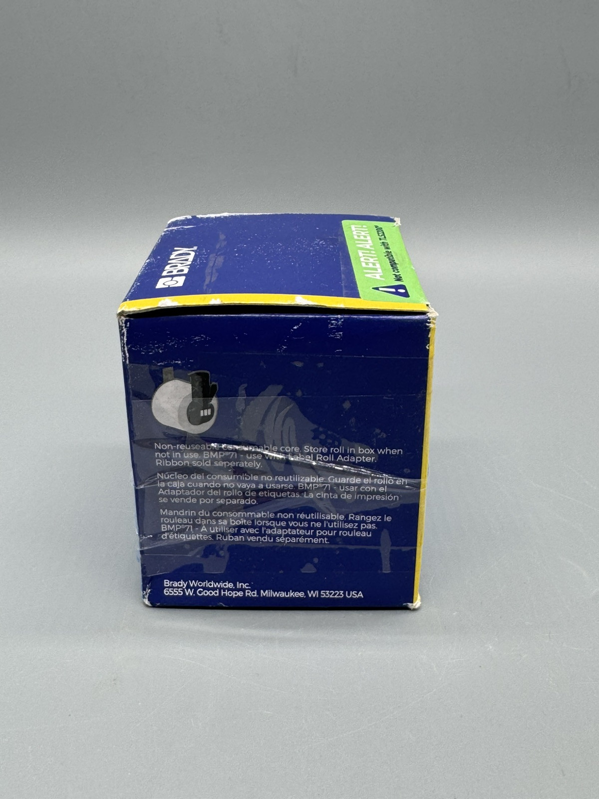 BRADY PTL-33-427 Self Laminating Vinyl Wire & Cable Label 100 Labels Clear/White