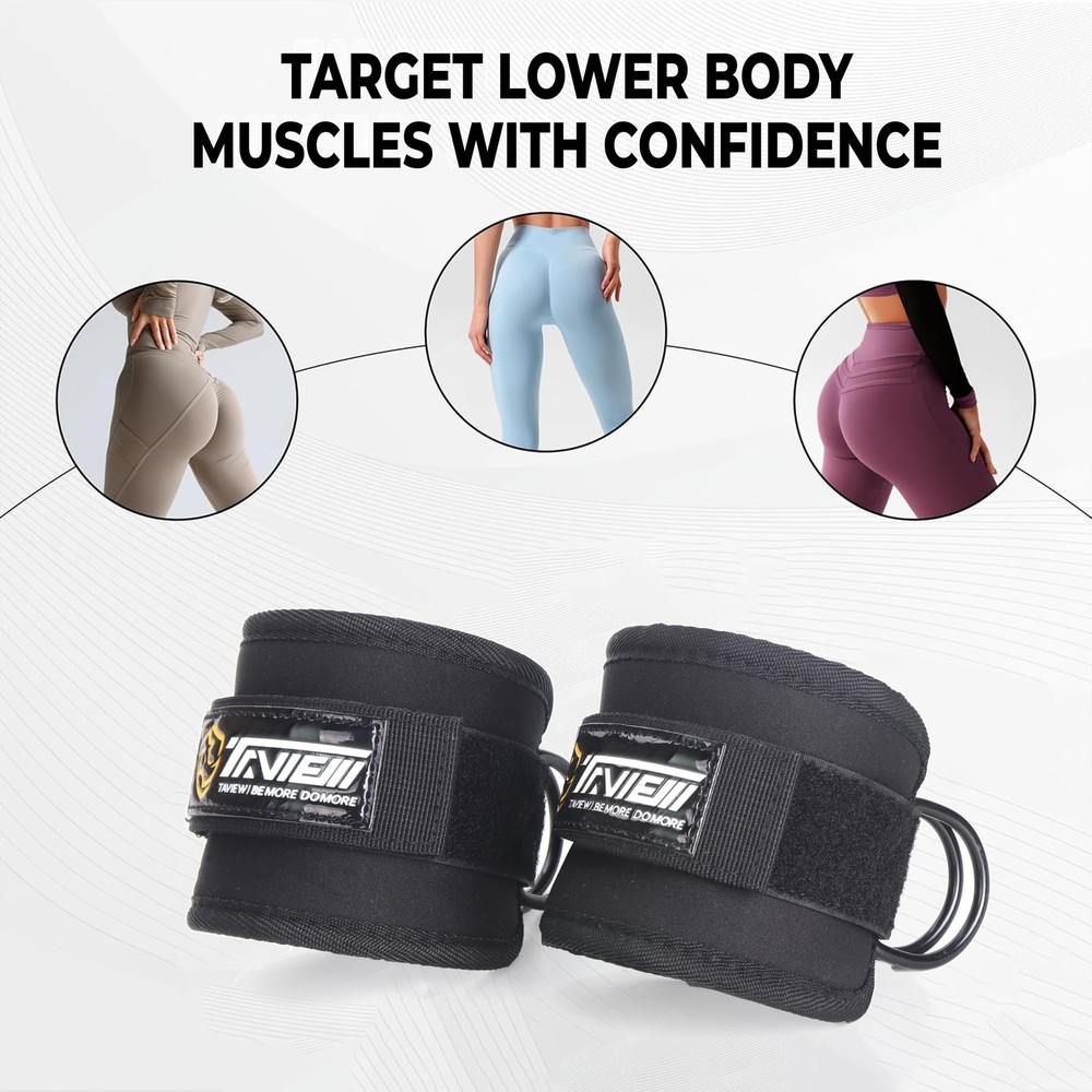 Ankle Straps Cable Machine Attachment for Gym - Cable Kickback Ankle Straps -...