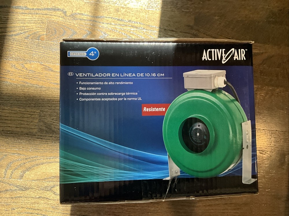 Active Air 4 Inline Duct Fan, 165 CFM