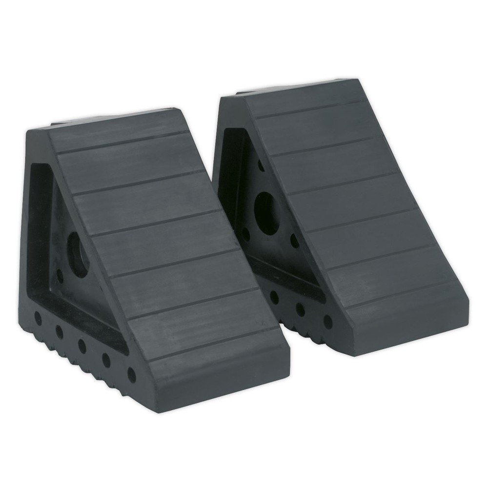 Sealey WC01 Rubber Wheel Chocks 2.2kg - Pair