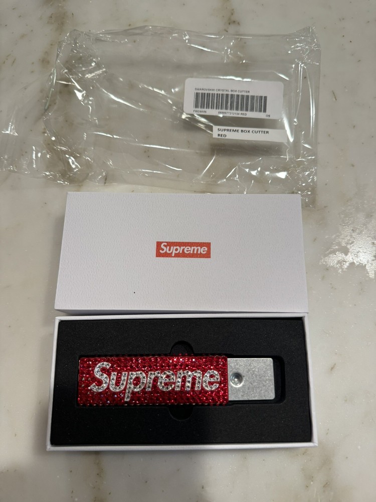 SUPREME SWAROVSKI Crystal Red Box Cutter 💎