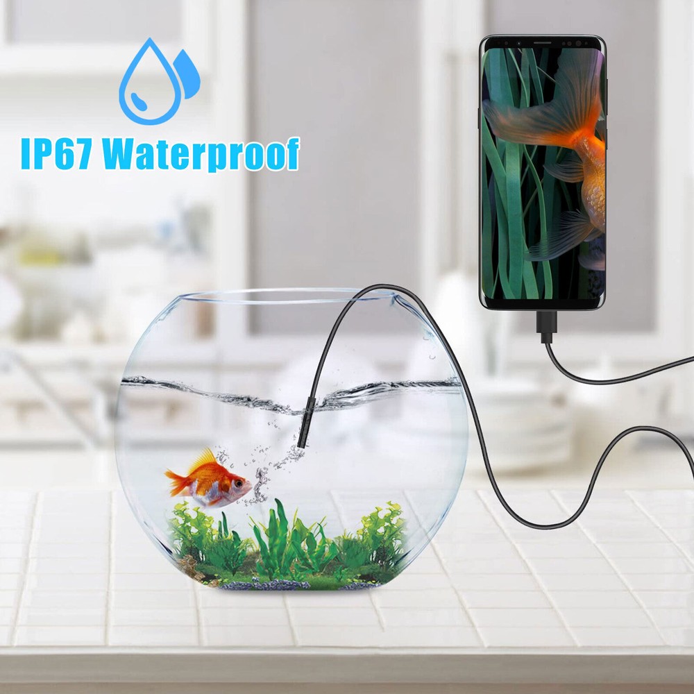 6LED USB Snake Endoscope Borescope HD Inspection Camera Scope for Android Type C