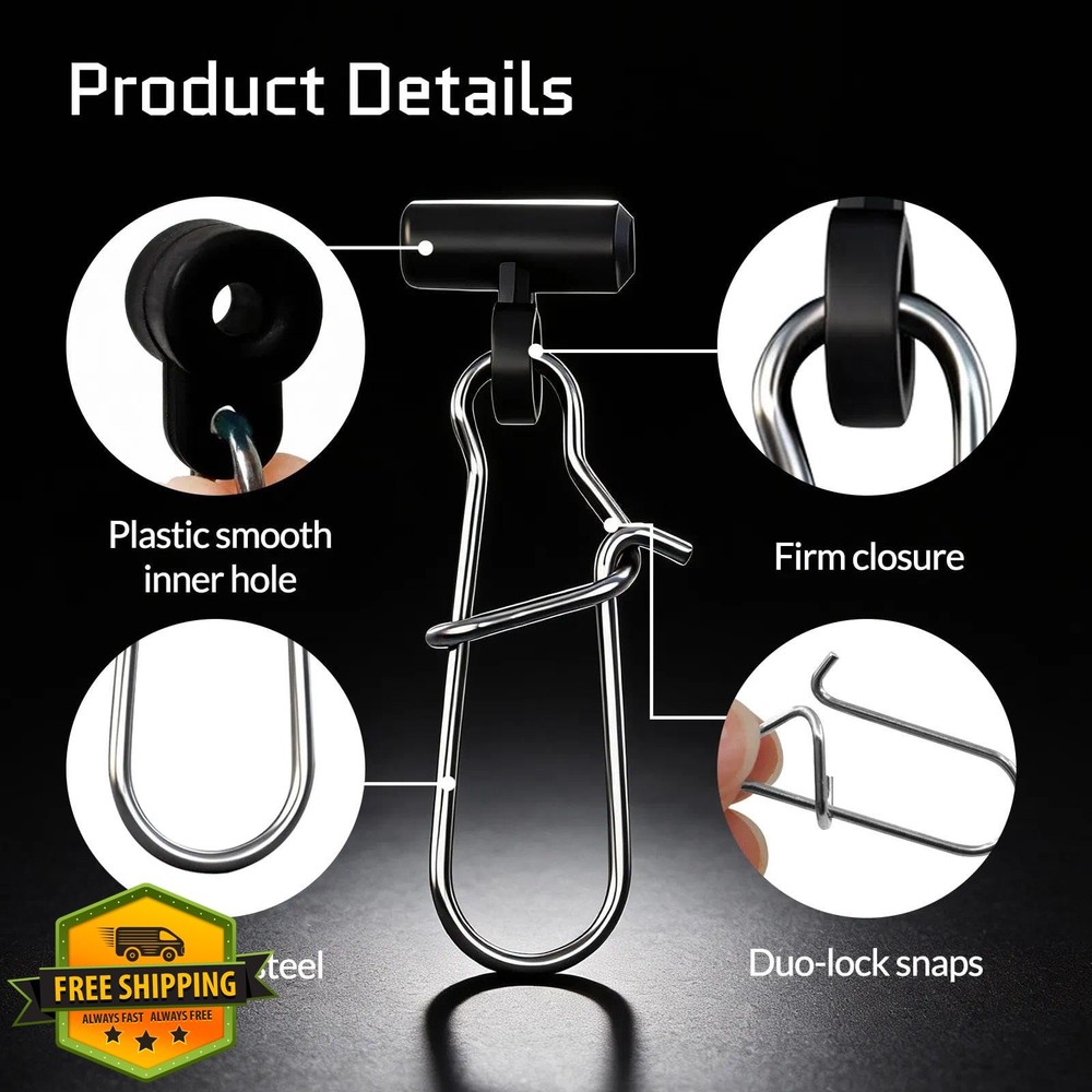 FishTrip Sinker Slides Duo Lock Snaps 25-100pcs