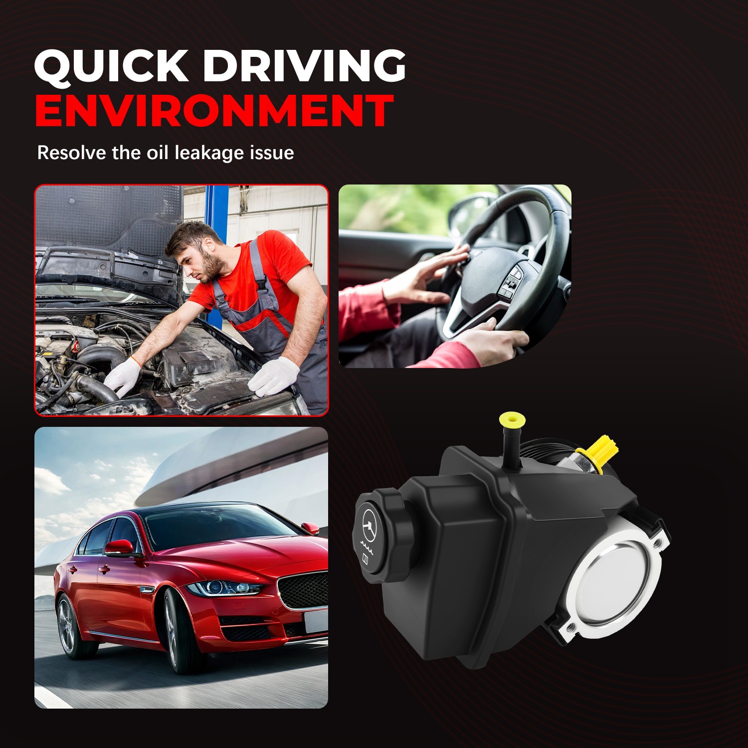 Power Steering Pump w/ Reservoir Pulley 20-69989 For Chevrolet Impala Monte 3.5L