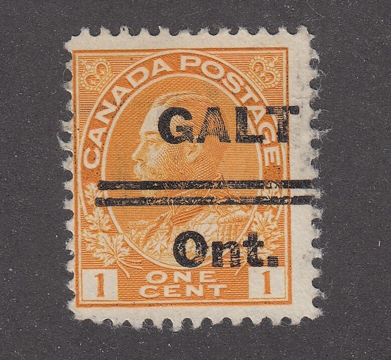 Canada Precancel "GALT" 1-105