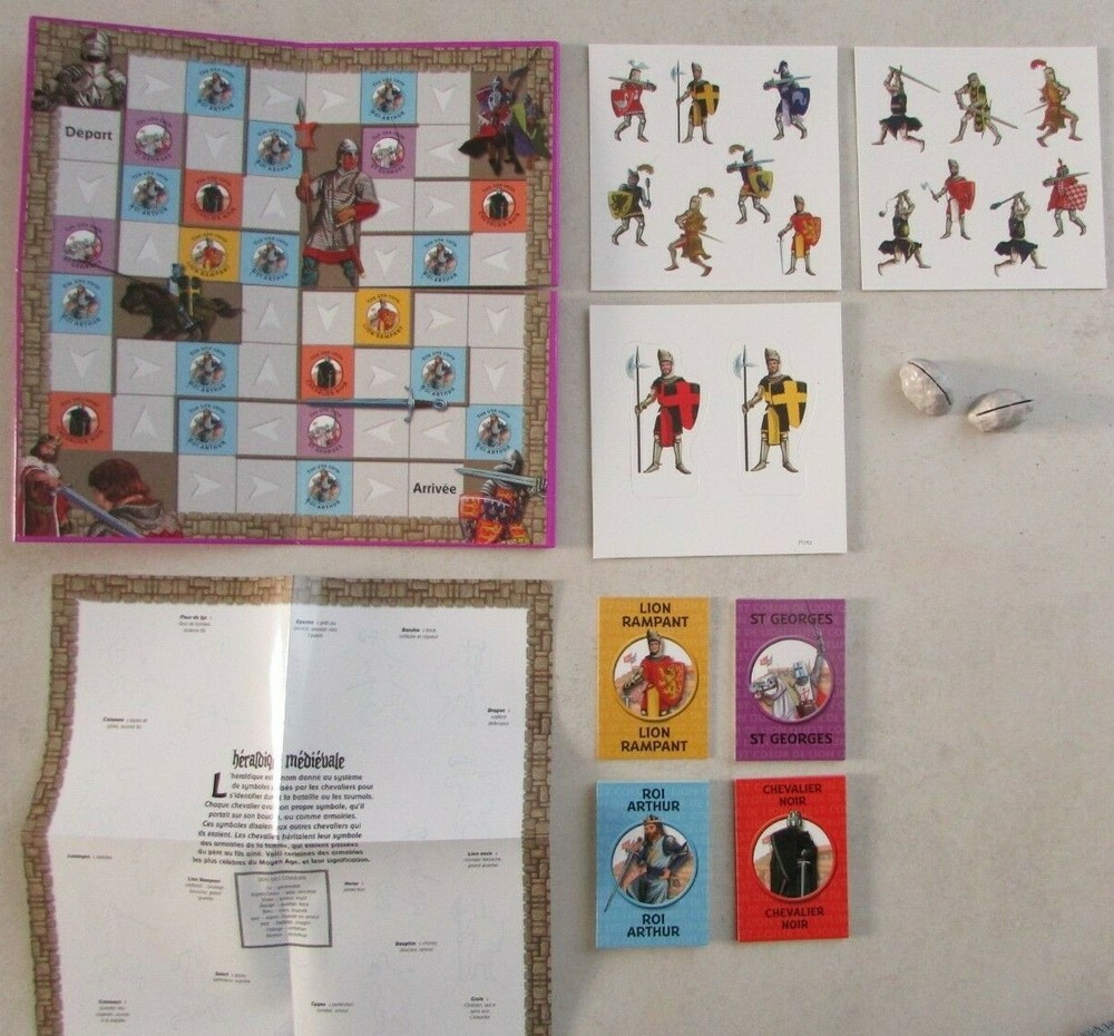 Knights Card Box & Medieval Heraldic Game Plan Origin Unknown?