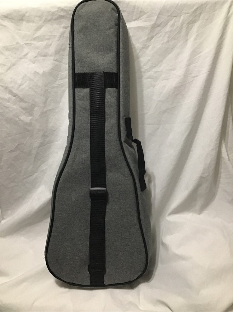 Ukulele Backpack Case Bag Padded Front pocket Gray