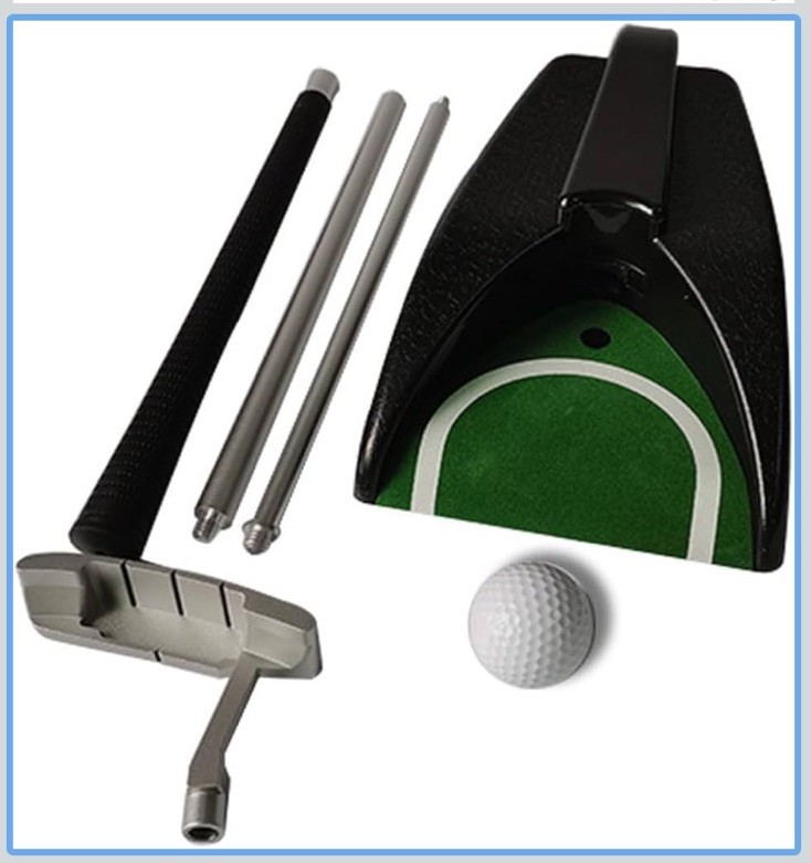 Portable Practice Putter Mini Golf Set NIB electric ball return device $71 Onlin