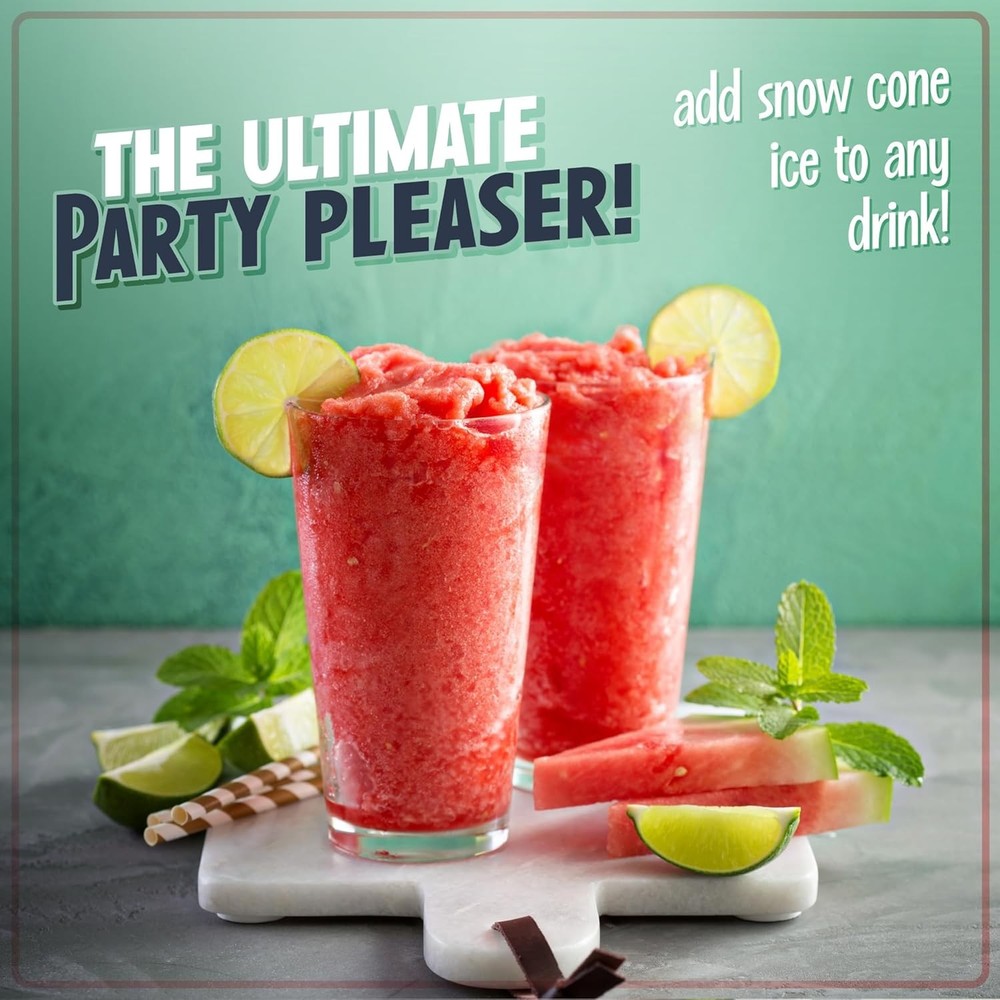 Electric Snow Cone Maker Kit Shaved Ice Machine Ice Shaver, Retro Red