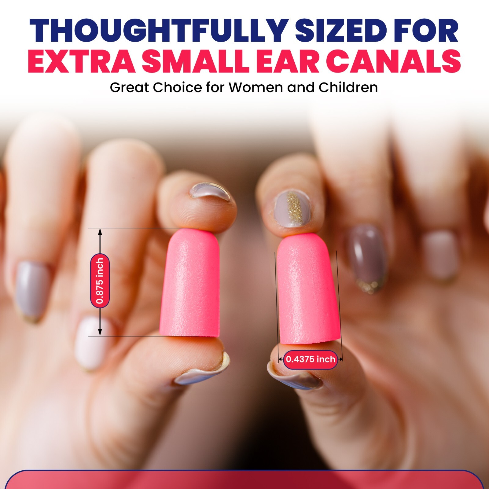 50 Pair Foam Extra Small Earplugs for Small Ear Canal Disposable Noise Canceling