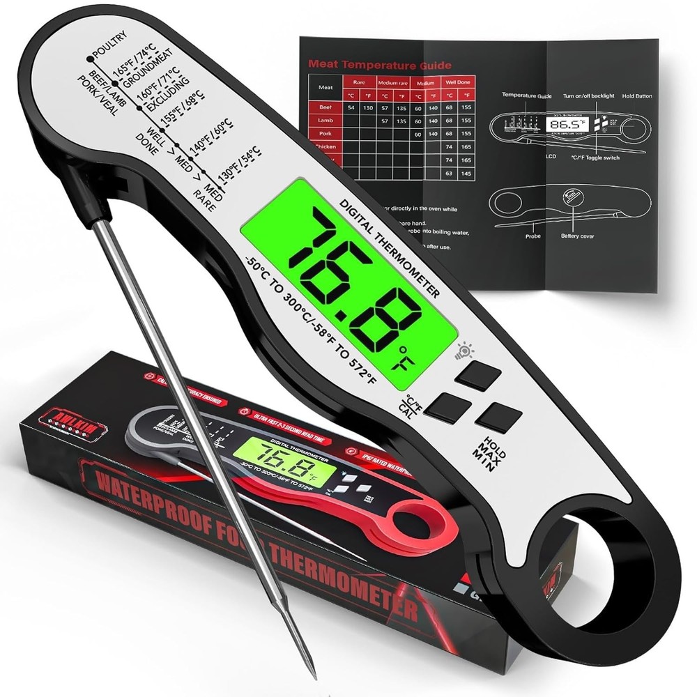 Internal Meat Thermometer Long Probe Instant Read Fast Meat multi-coloredDigital