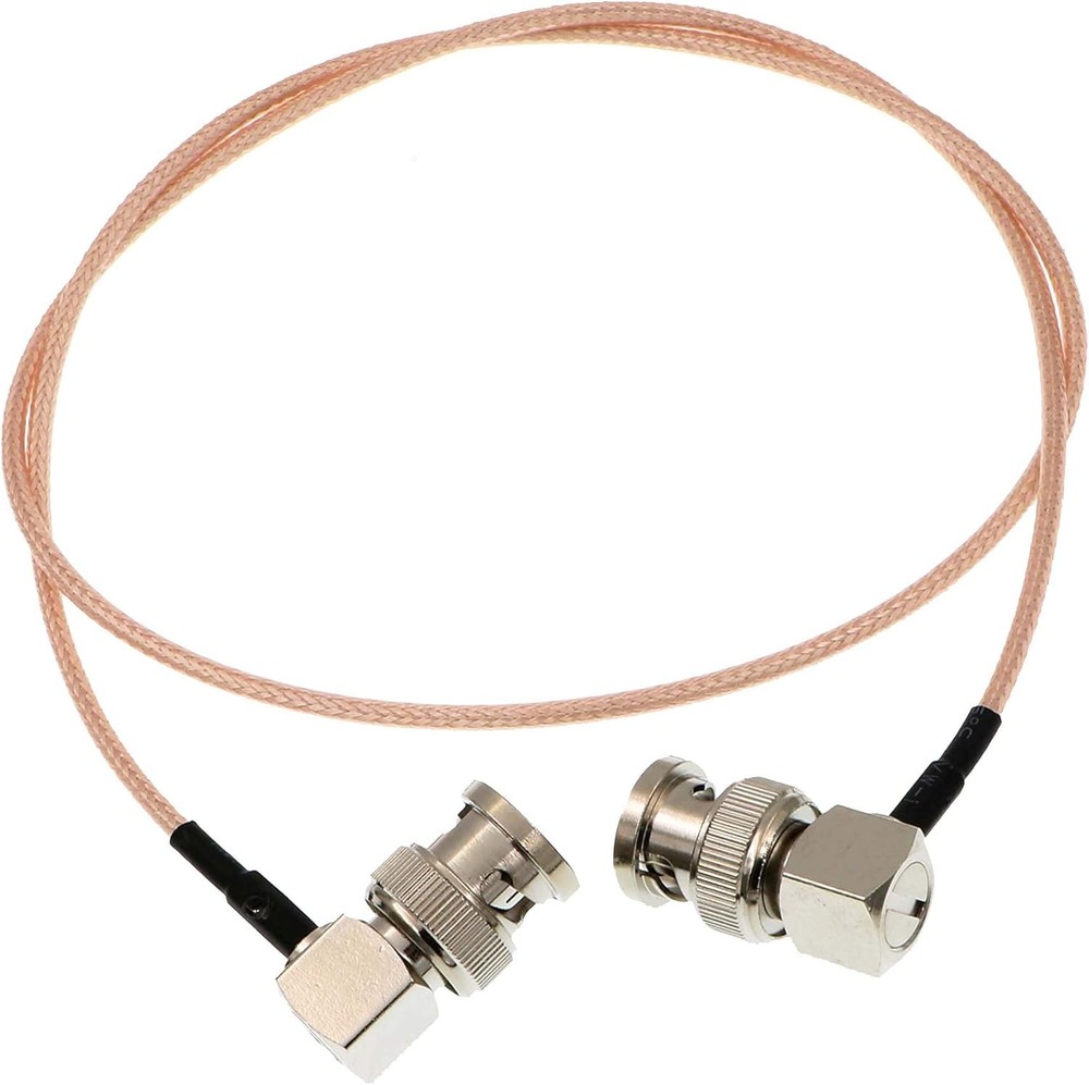 24'' Coaxial Cable Right Angle BNC for Blackmagic HyperDeck Shuttle BMCC BMPC