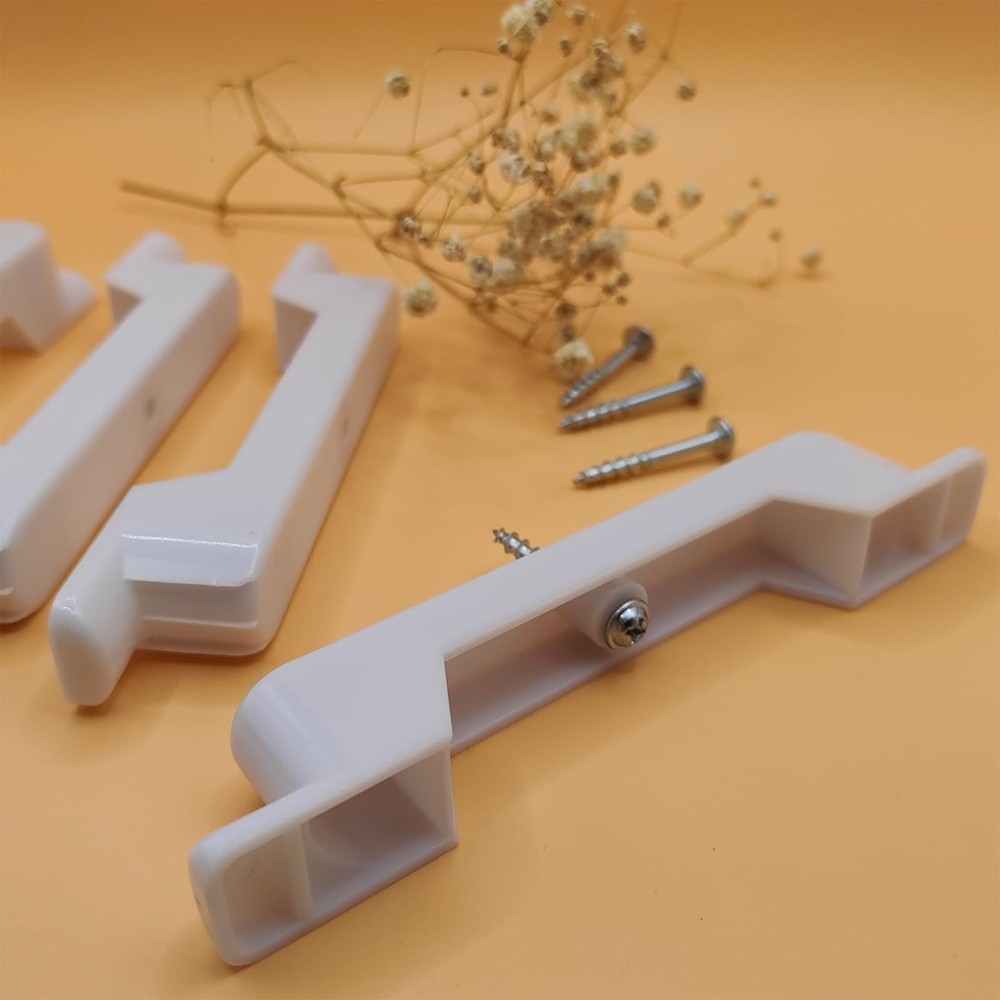 fallingstar 2 Sets (4 clips) False Front Connector & Cabinet Clips 4 White