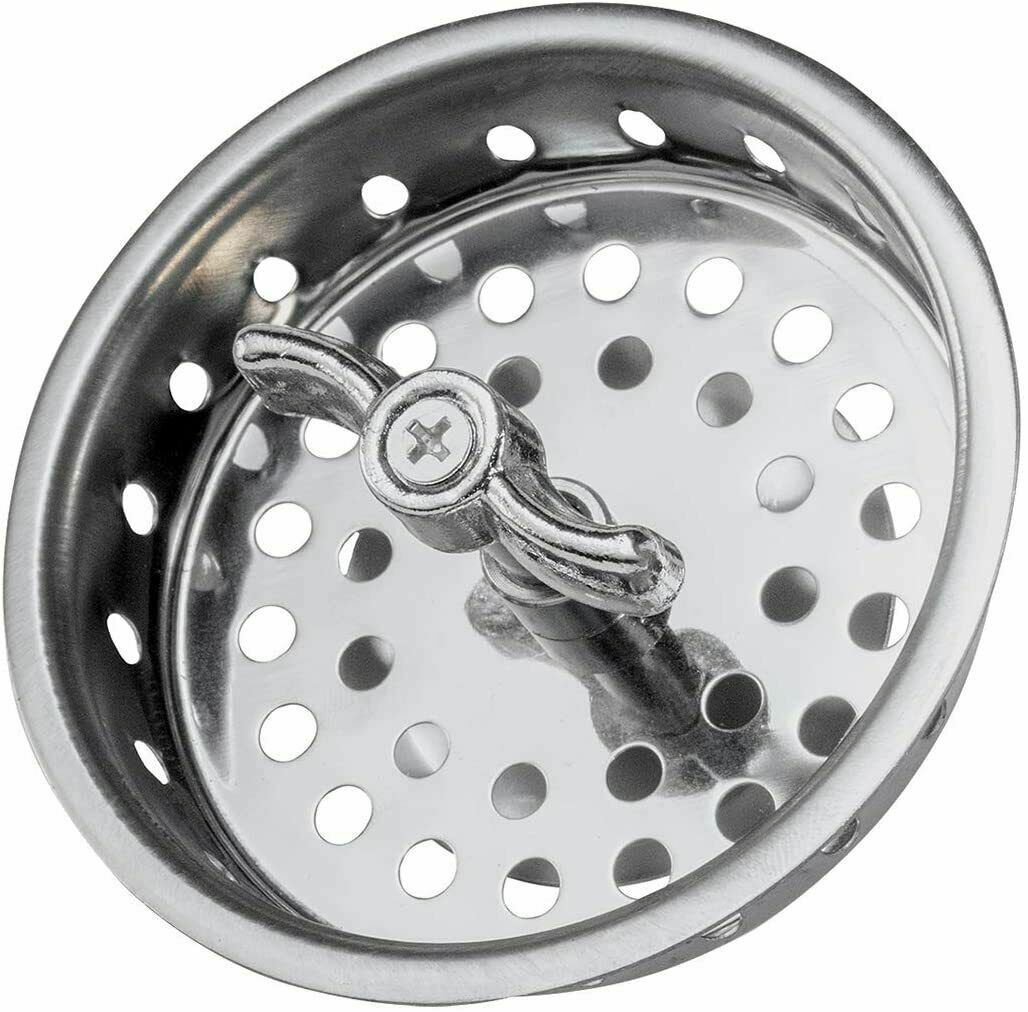 Stainless Steel Kitchen Sink Strainer Stopper Drain Basket 31/2inc Waste Plug US